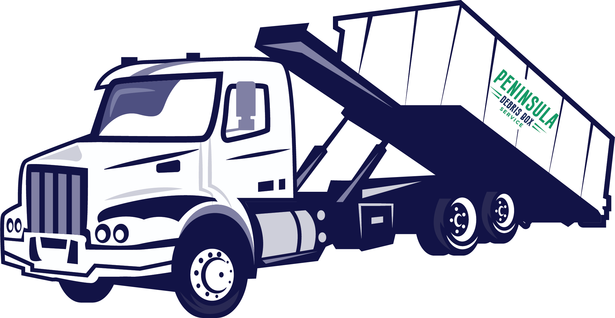 Our debris box truck fleet ready to serve your needs