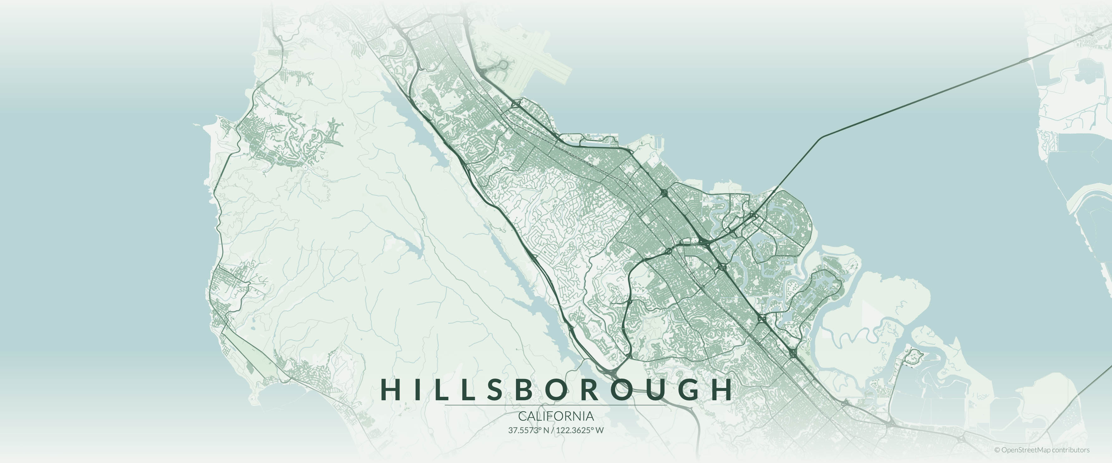 Map showing service area in Hillsborough