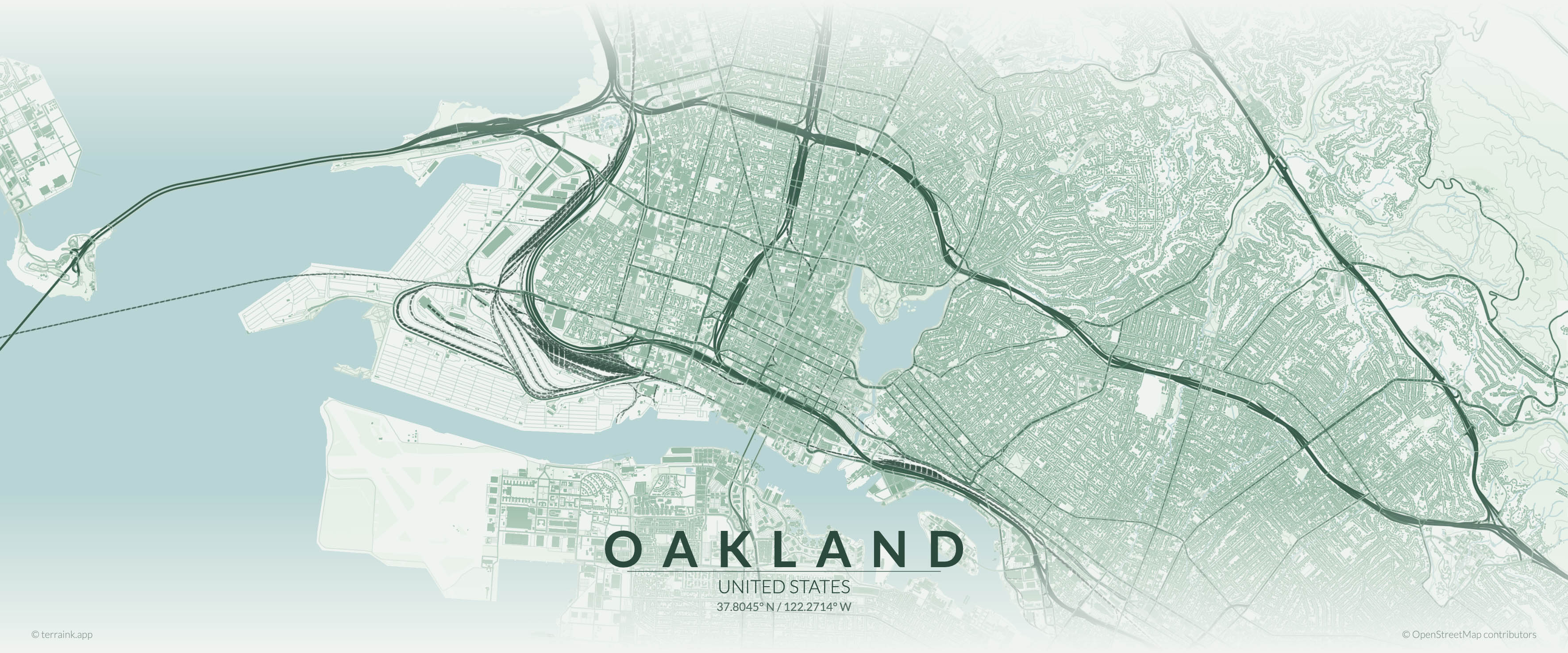 Oakland service area map