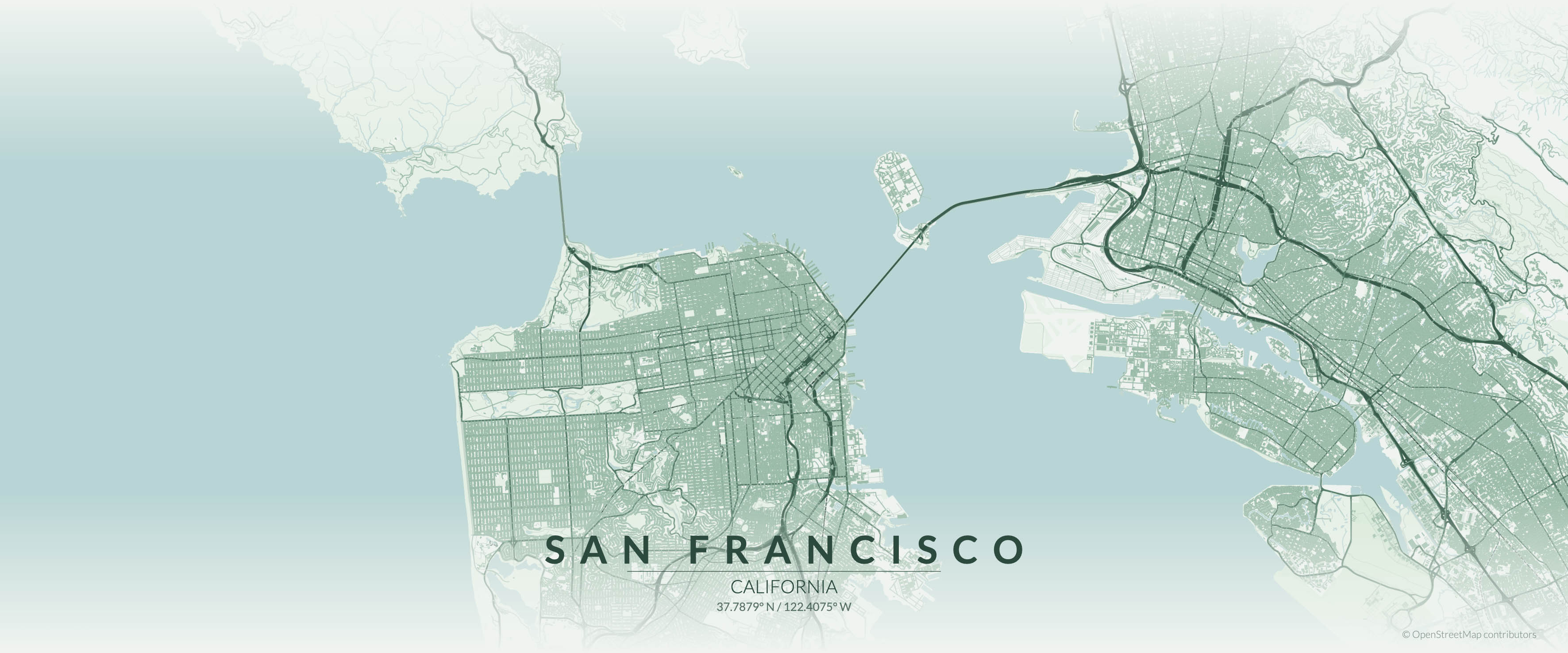 Map showing service area in San Francisco