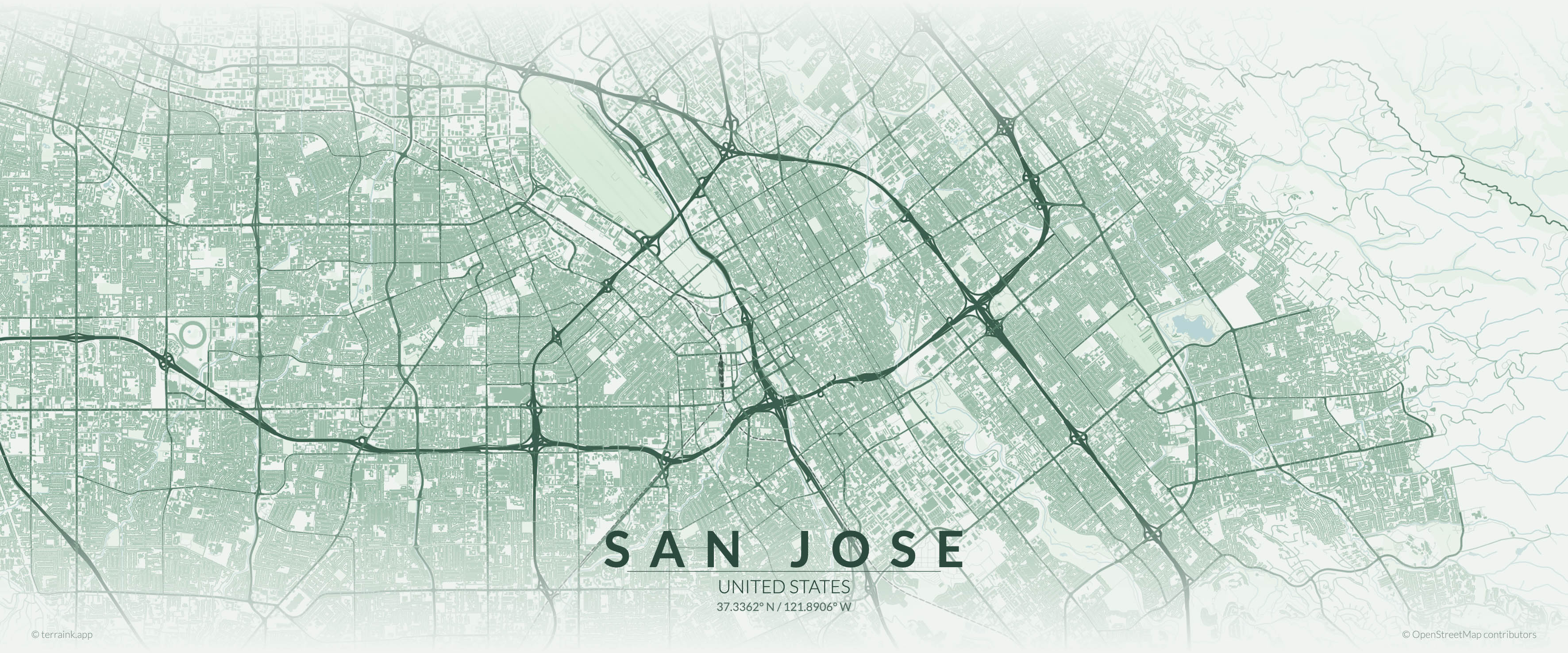 San Jose service area map
