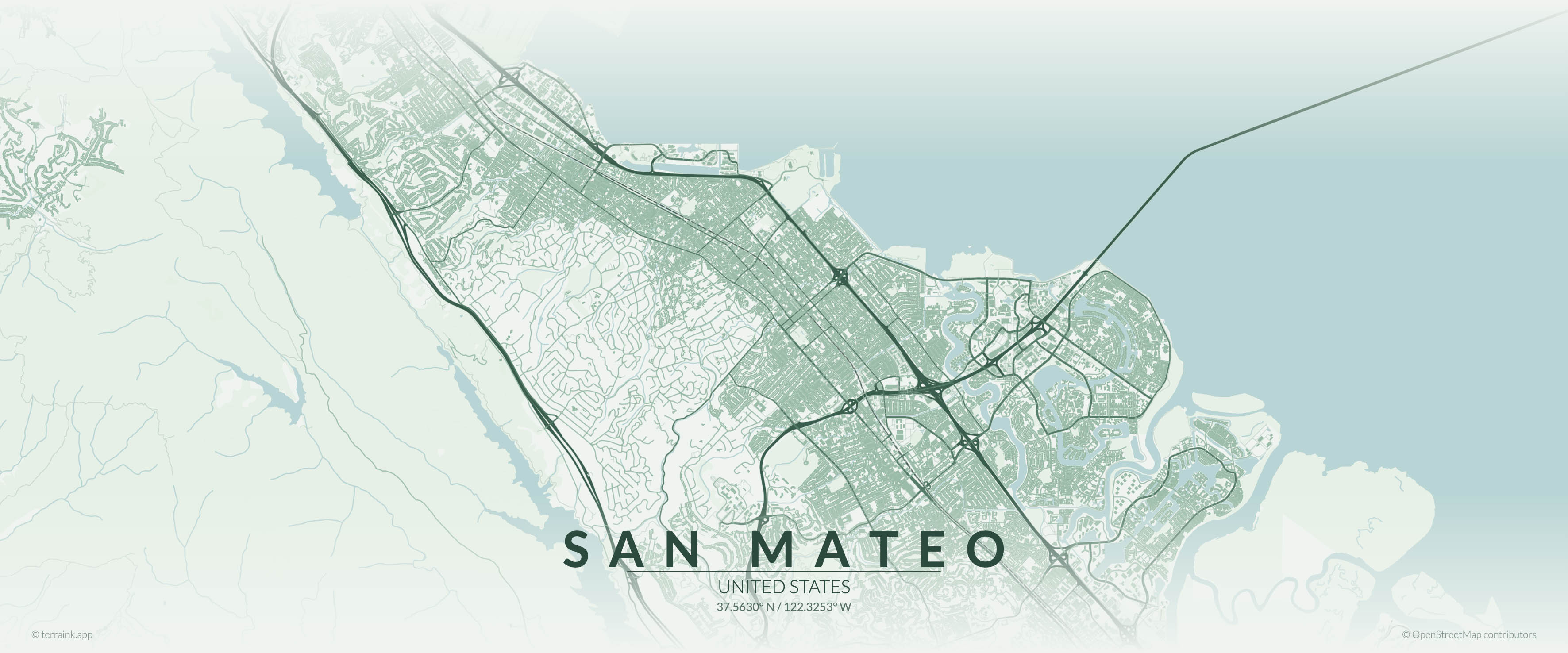 San Mateo service area map